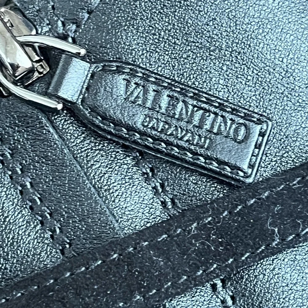 VALENTINO GARAVANI
Rockstud Chain Leather Combat Boots, LIKE NEW - Picture 11 of 16